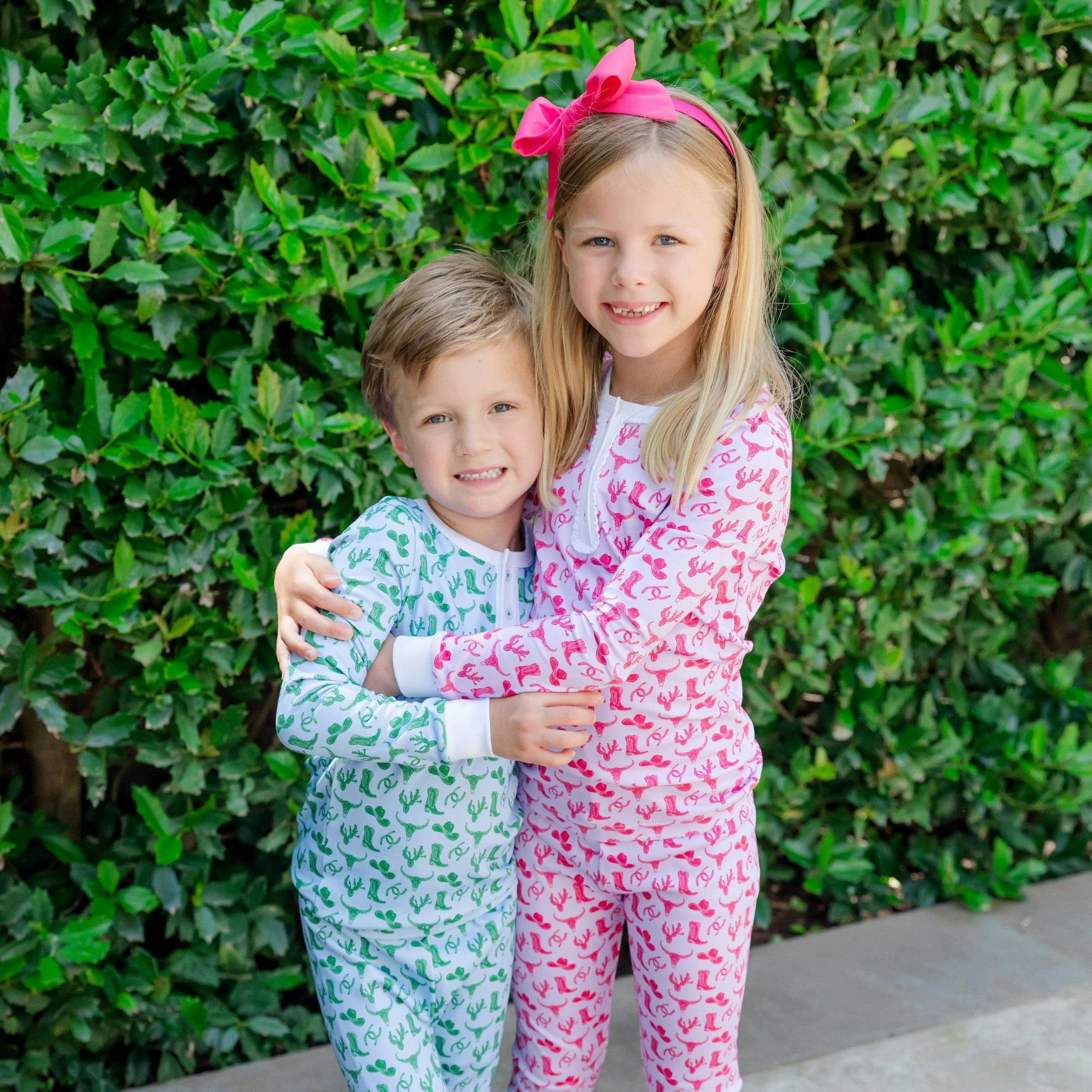 Alden Girls' Pajama Pant Set - Wild West Pink