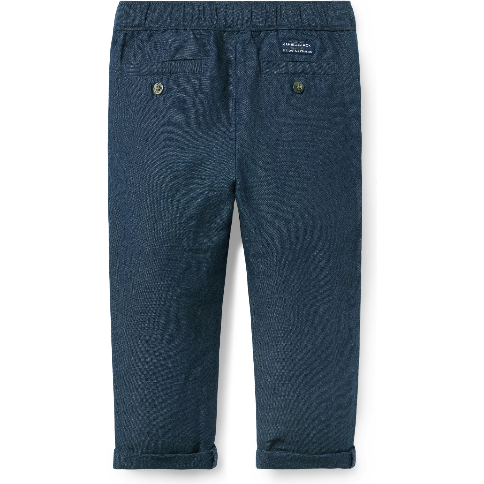 Linen-Cotton Cuffed Pant
