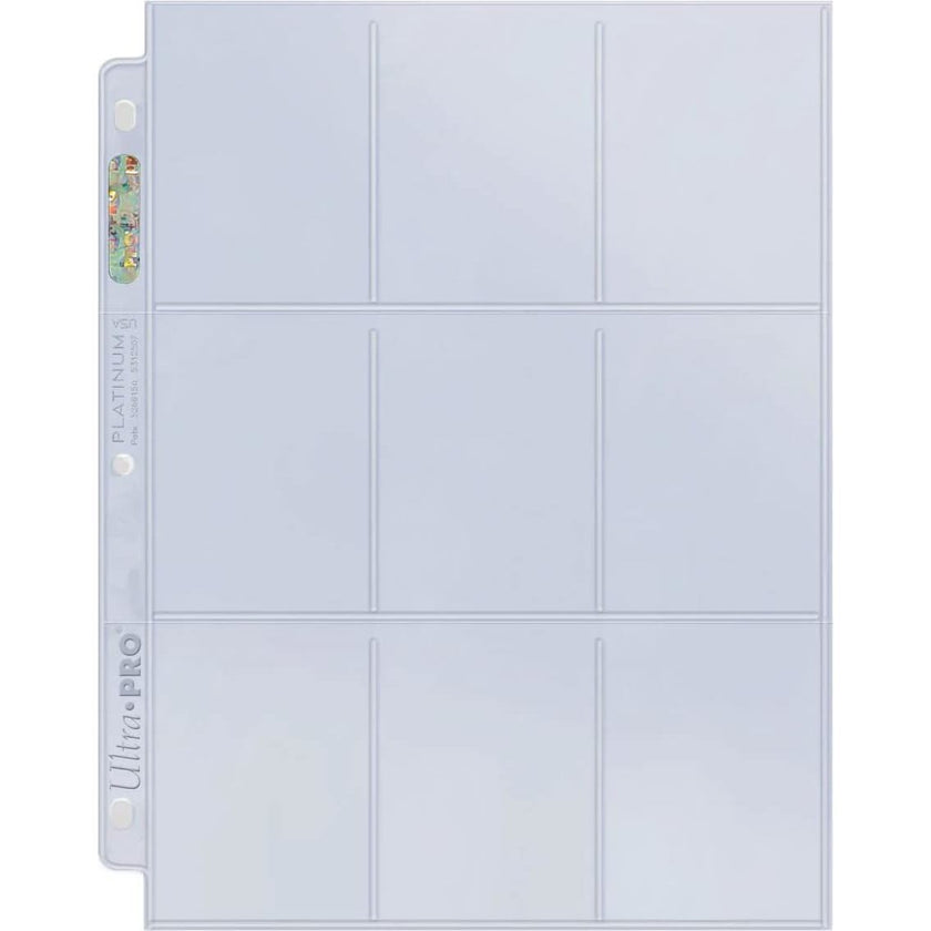 100 Ultra Pro Platinum 9-Pocket Sheets