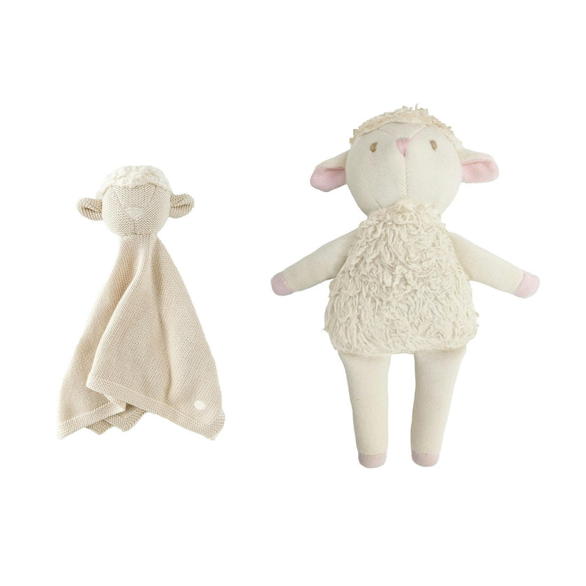 Penny Lamb Plush Toy and Lovey Set