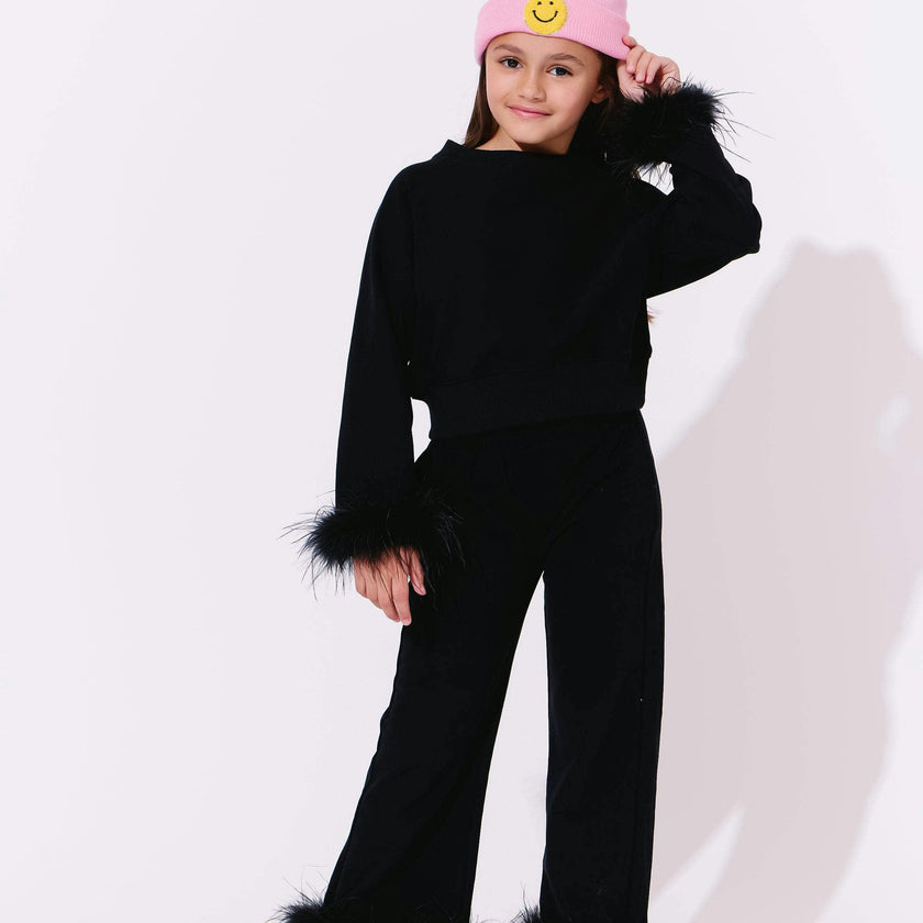 Black Feather Athletic Set