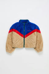 TRICOLOR FUR JACKET MULTICOLOR