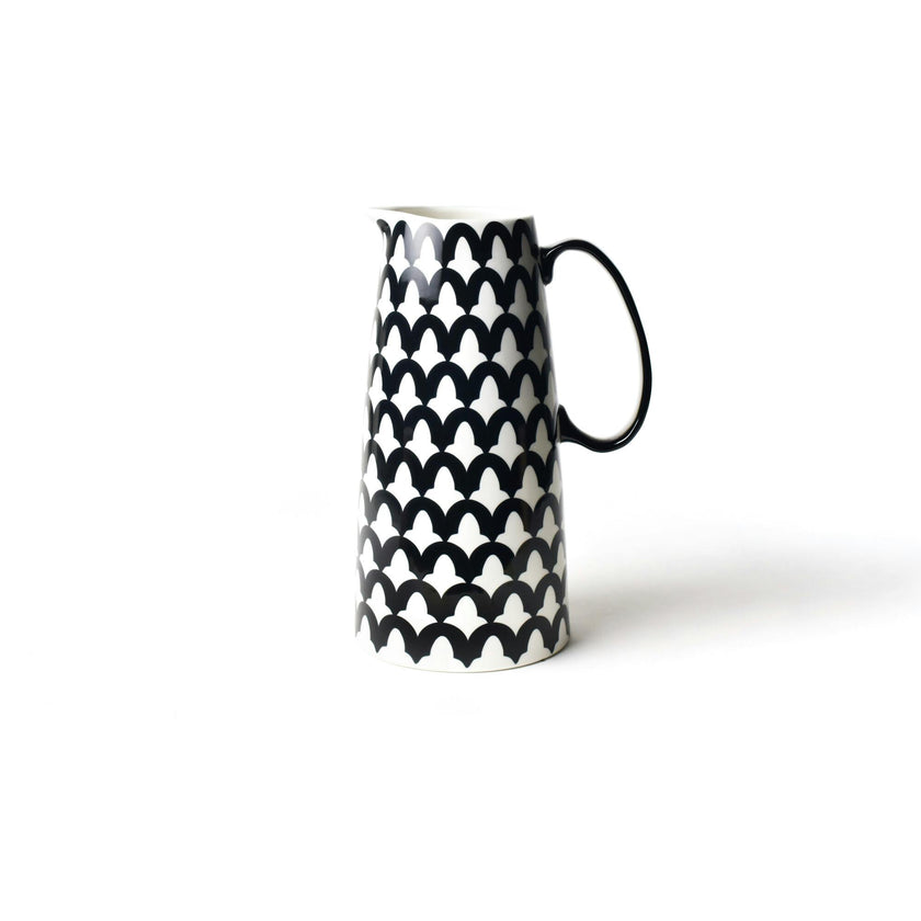 Black Arabesque Pedestal Pitcher