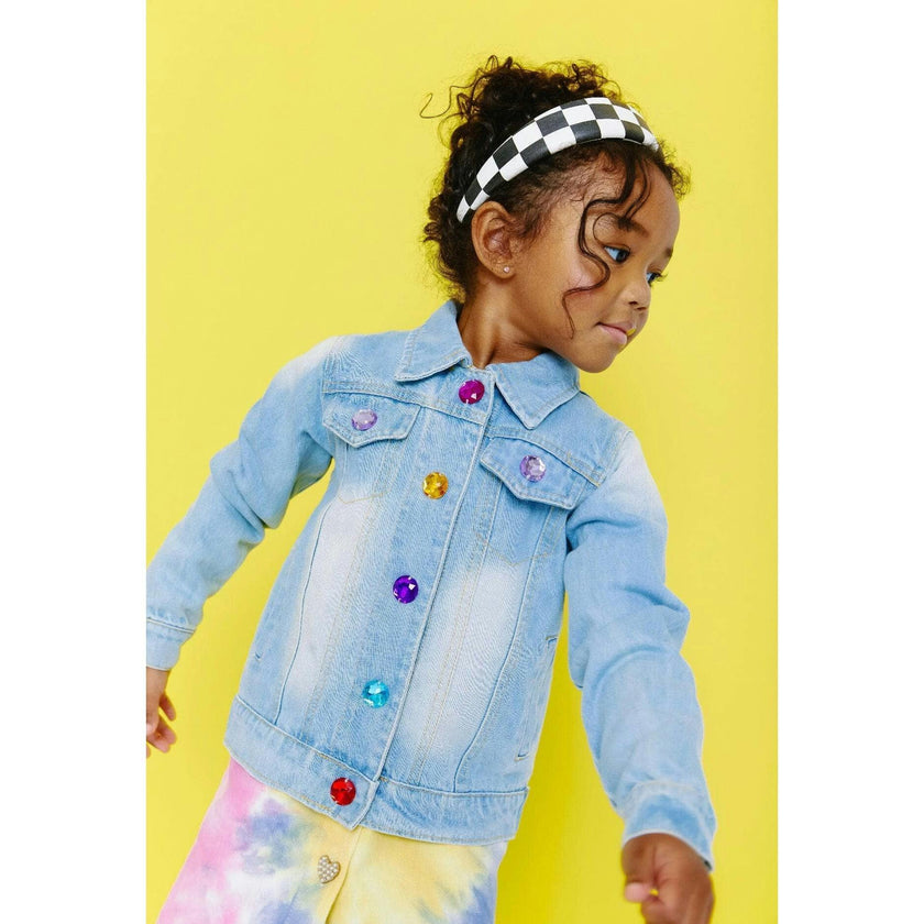 Womens Crystal Rain Denim Jacket