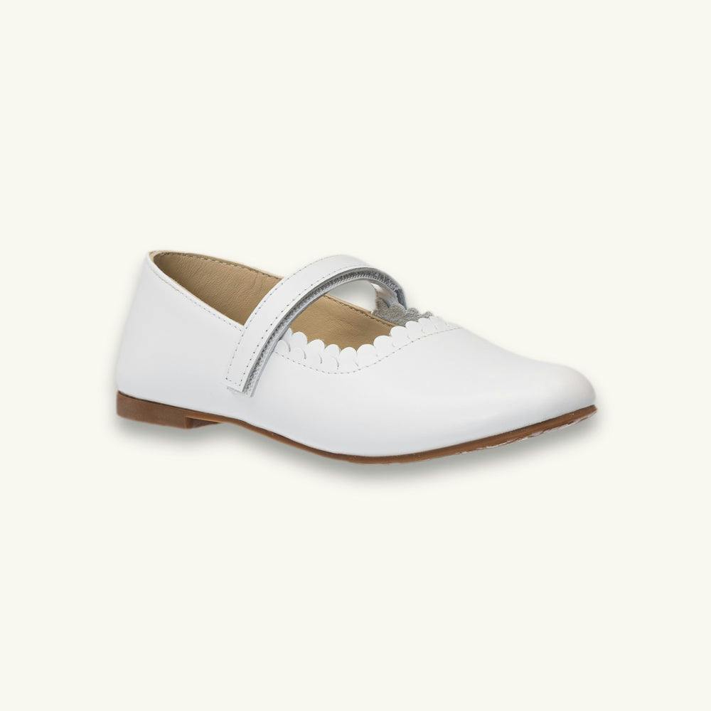 Aria Ballet Flat | White Leather