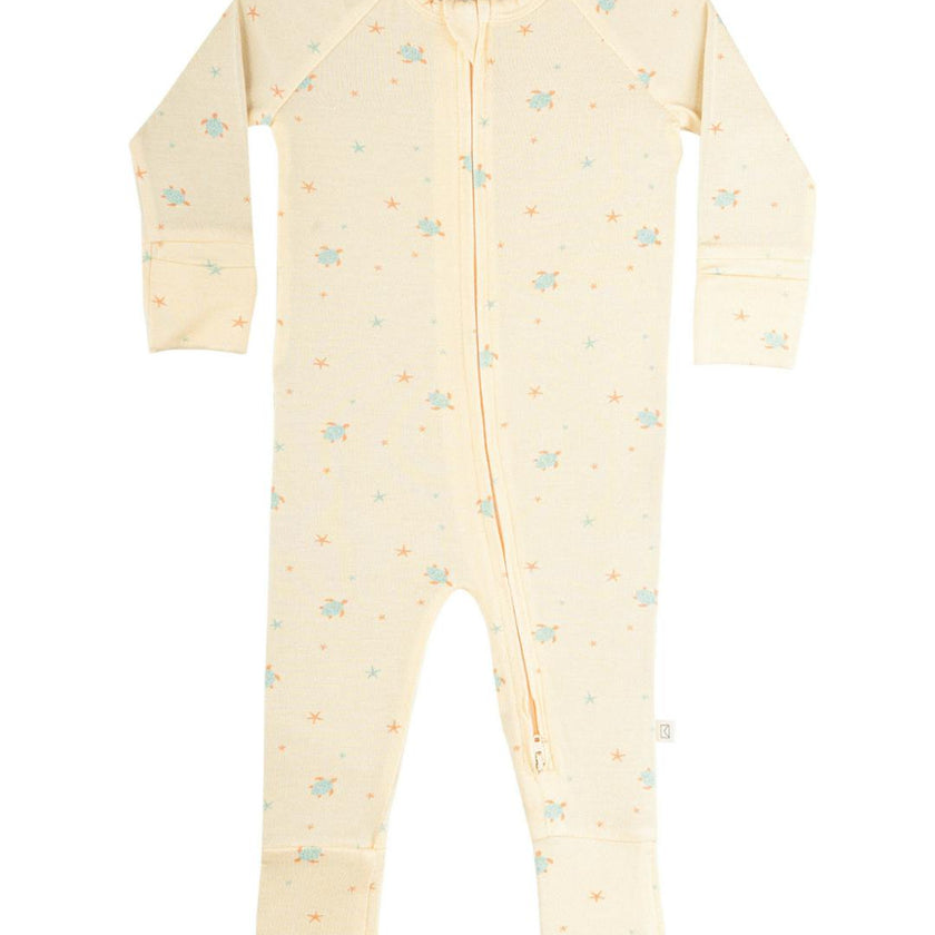 Modal Convertible Footy Pajamas in Turtles