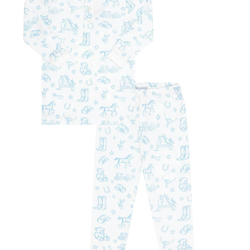 Blue Lone Star Toile Pajamas