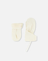 Lined Baby Mittens Off-White