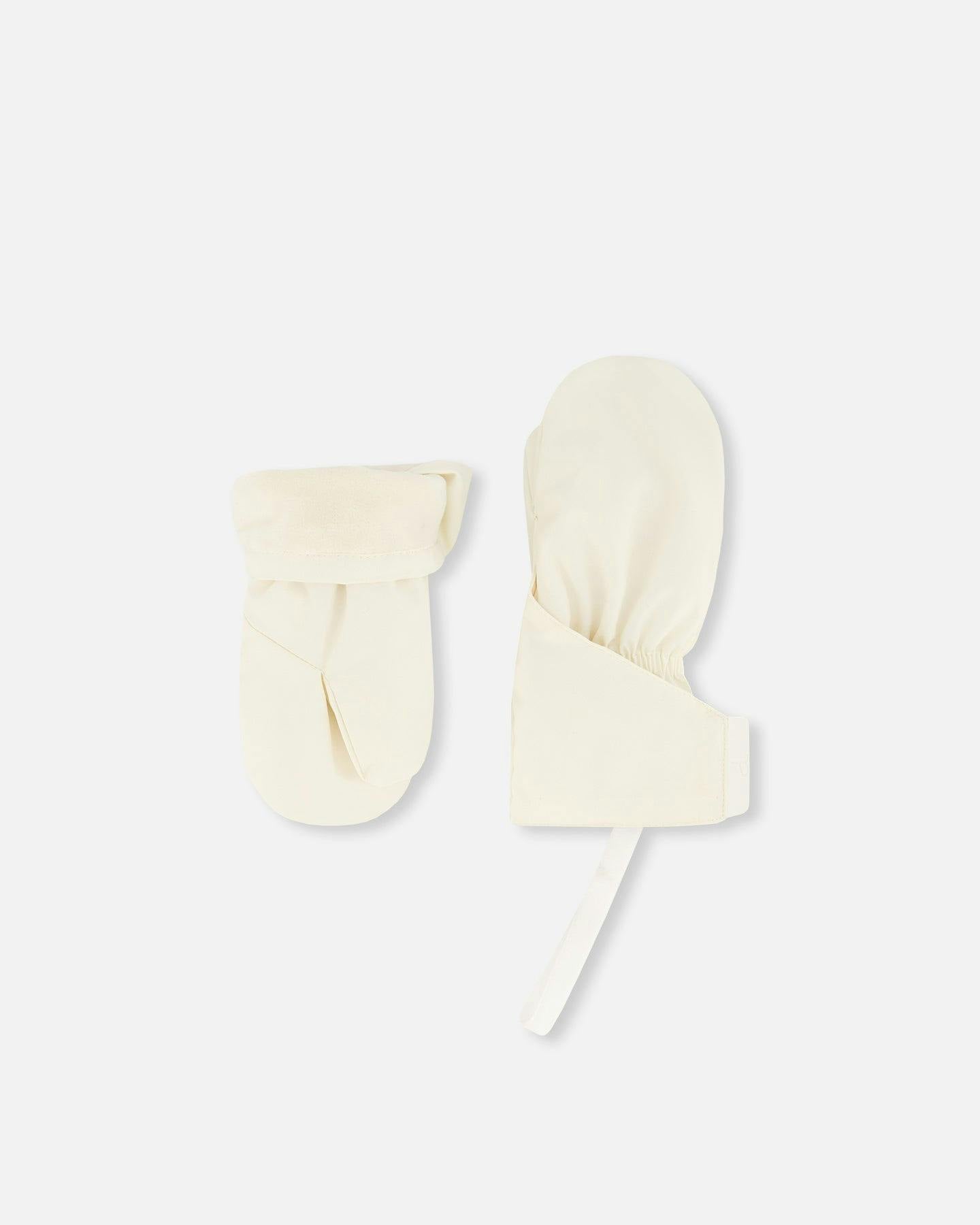 Lined Baby Mittens Off-White