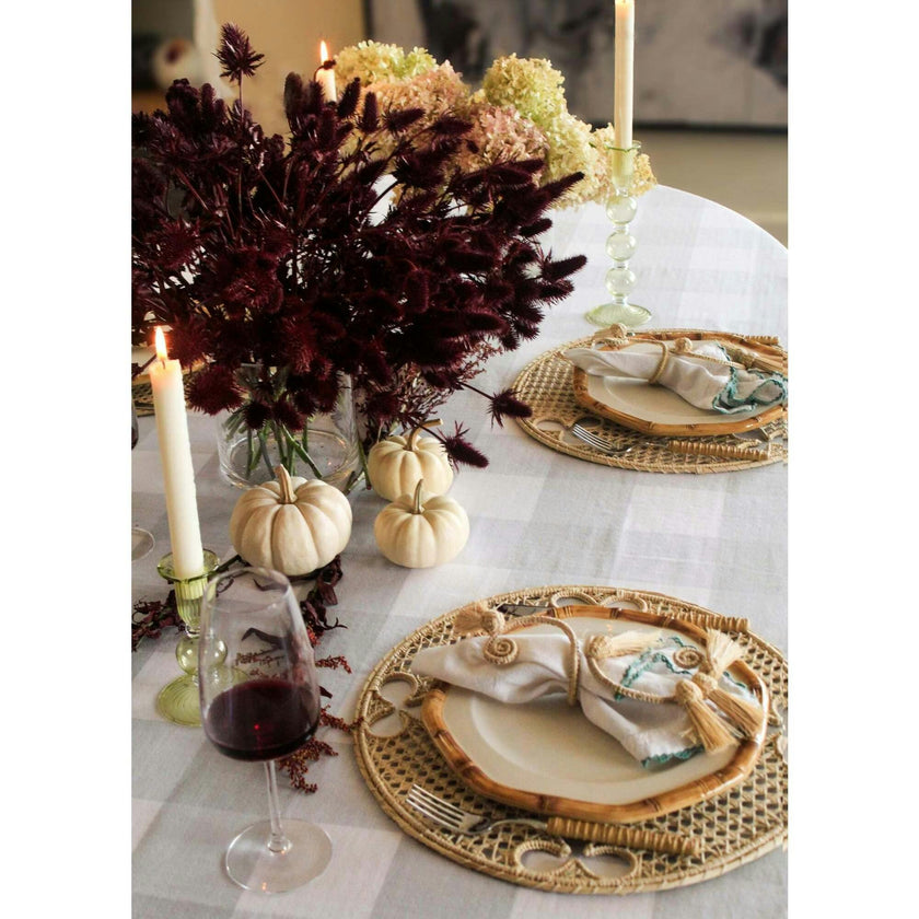 Giardino Reversible Tablecloth in Verde/Blu