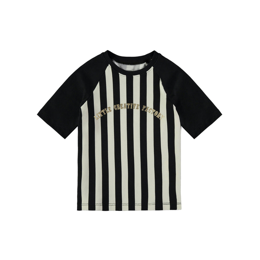 Black Striped UV Sun Protection T-Shirt