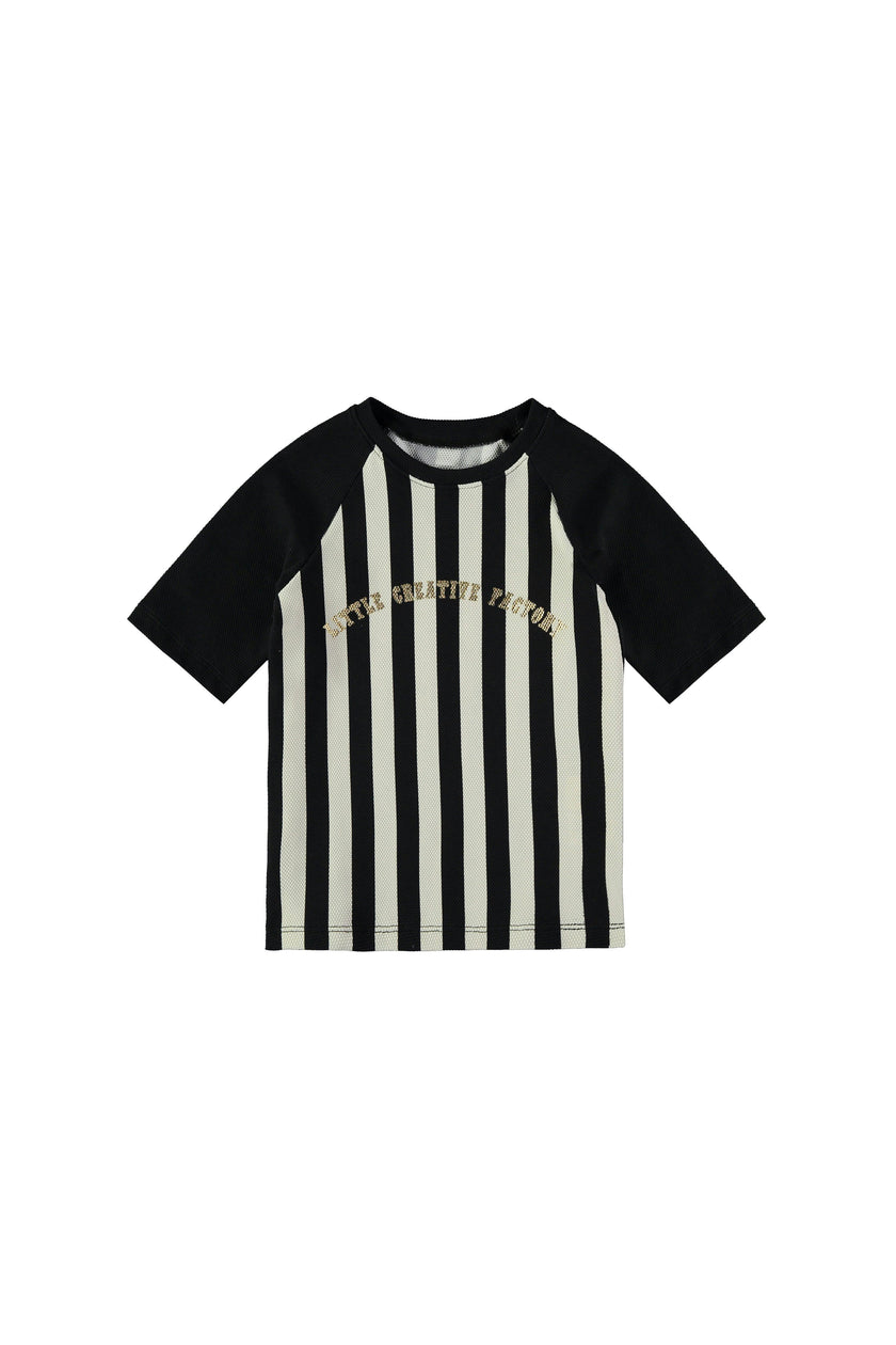 Black Striped UV Sun Protection T-Shirt