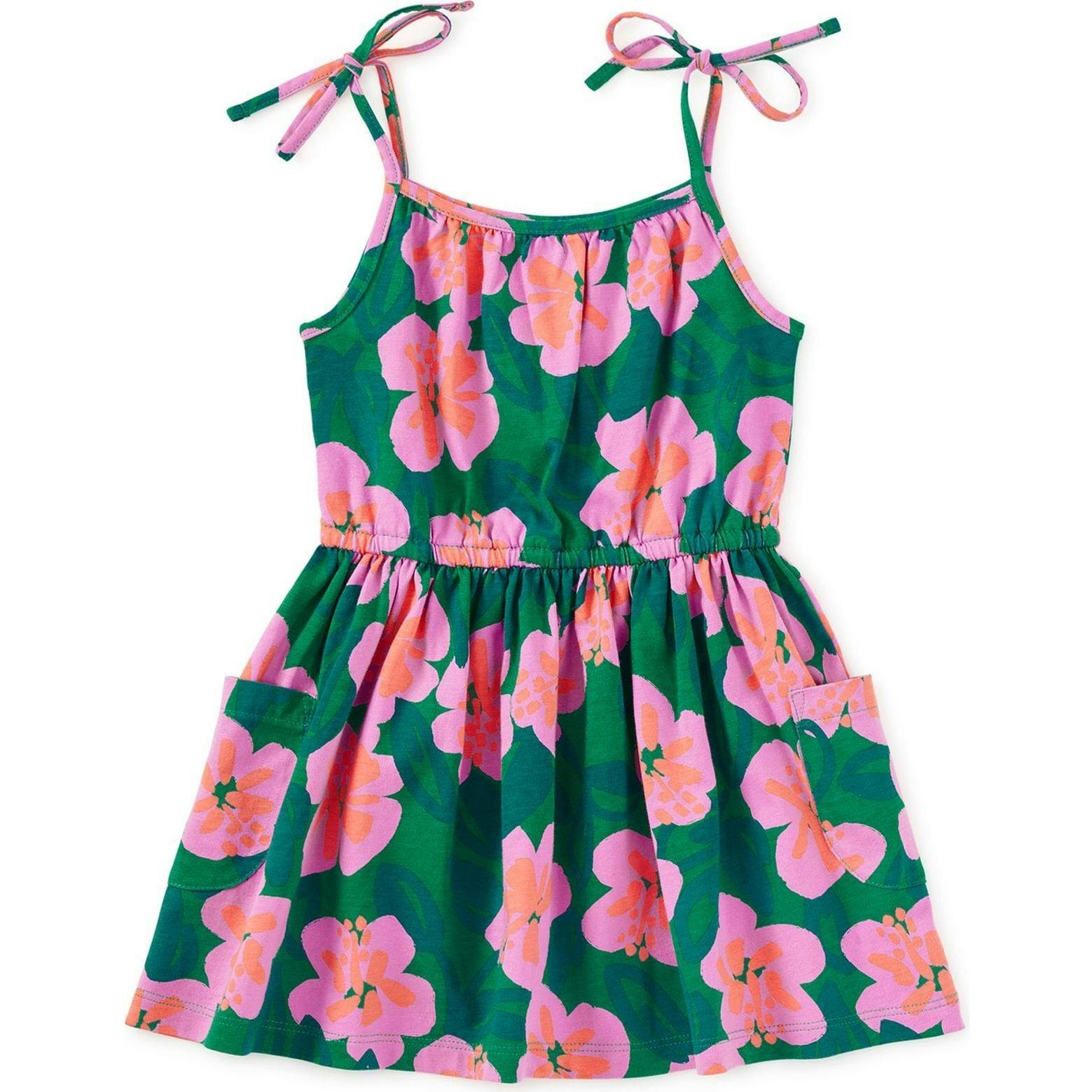 Tie Shoulder Twirl Dress, Red