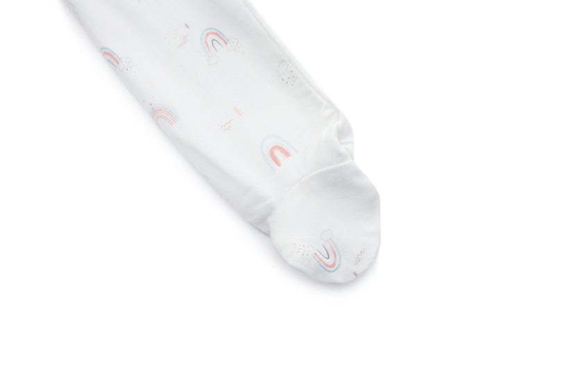 Bamboo Magnetic Footie Pajama - Arc en ciel