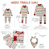 Matching Family Jammies Christmas Pajamas - Nordic Fair Isle Ivory