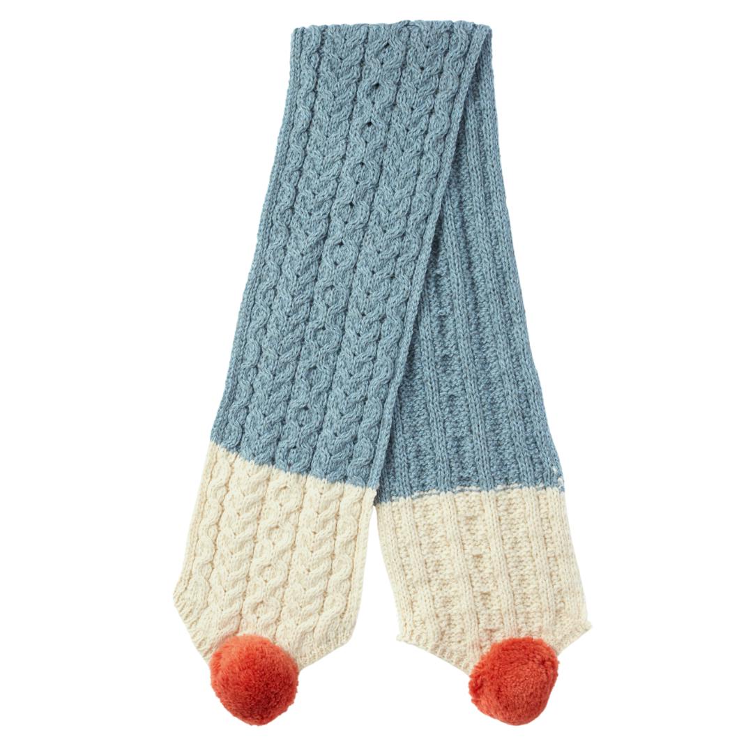 Finchley Merino Scarf - Sky Blue