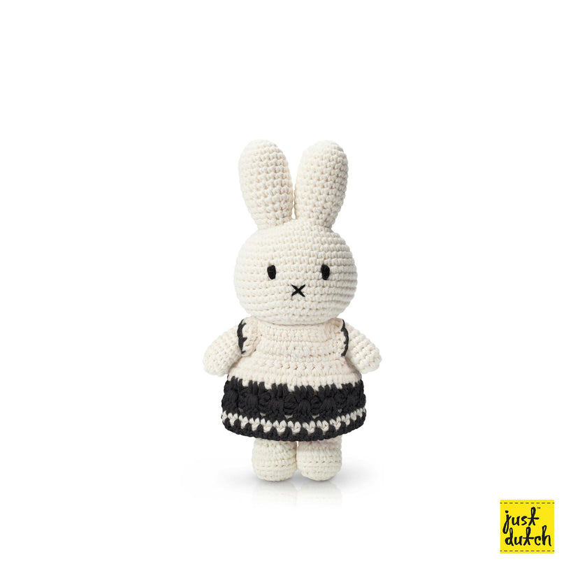 Miffy in Black and White Dress Crochet Doll