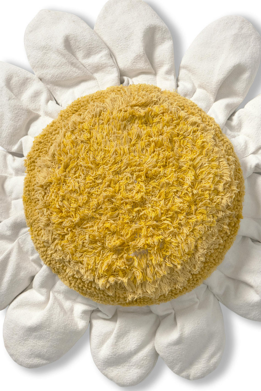 Floor Cushion White Daisy