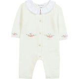 TARTINE ET CHOCOLAT Knit Floral Baby Jumpsuit