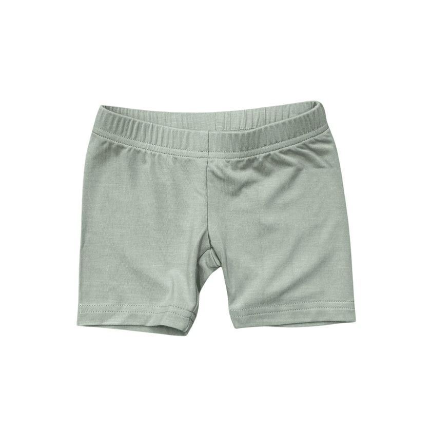 Girls Biker Shorts in Aqua Grey