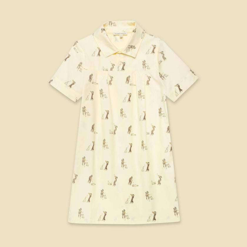 Shirtdress in Pale Yellow Duet
