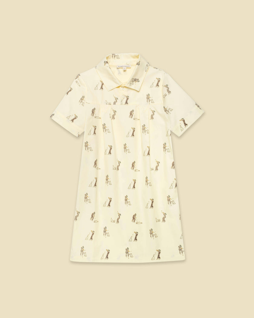Shirtdress in Pale Yellow Duet