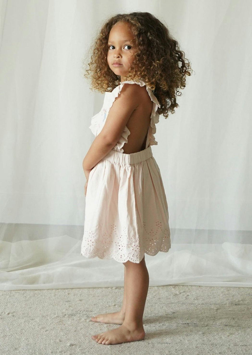 Chloé | Corduroy Cotton Anglaise Dress | Primrose