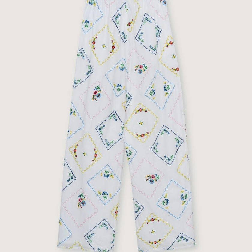 Jacinthe Woman Pant Multicolor Embroidery