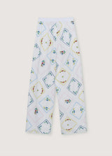 Jacinthe Woman Pant Multicolor Embroidery