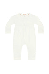 Ivory Pumpkin Patch Embroidered Playsuit