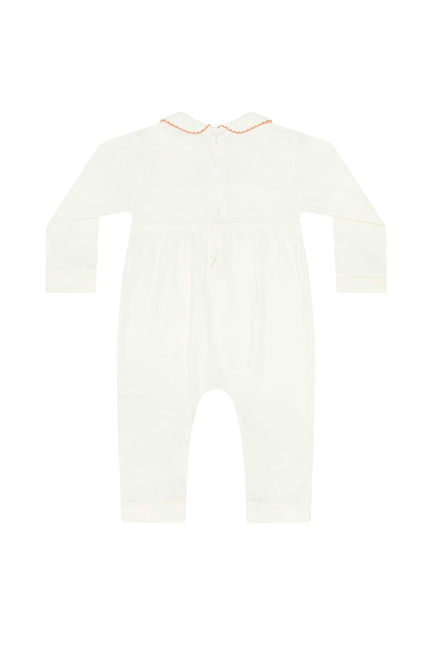 Ivory Pumpkin Patch Embroidered Playsuit