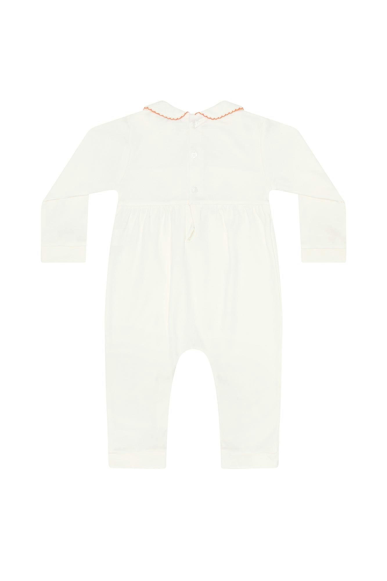 Ivory Pumpkin Patch Embroidered Playsuit
