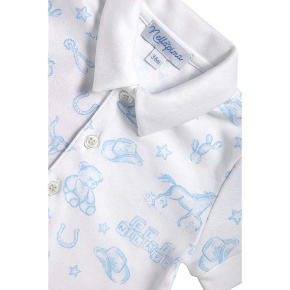 Blue Lone Star Toile&nbsp;Romper