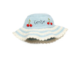 Crochet Bucket Hat in Cherry Striple