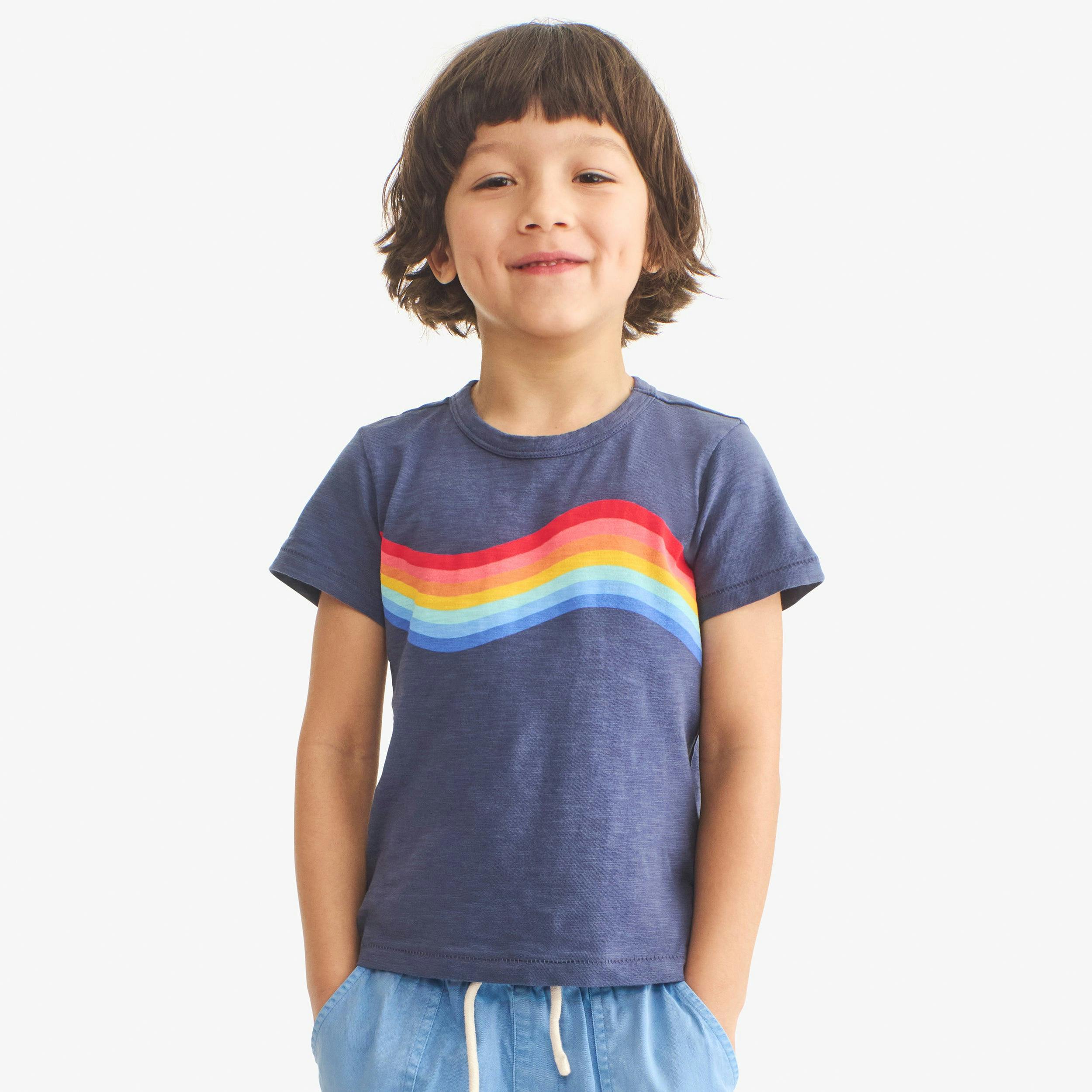 Kids rainbow wave tee