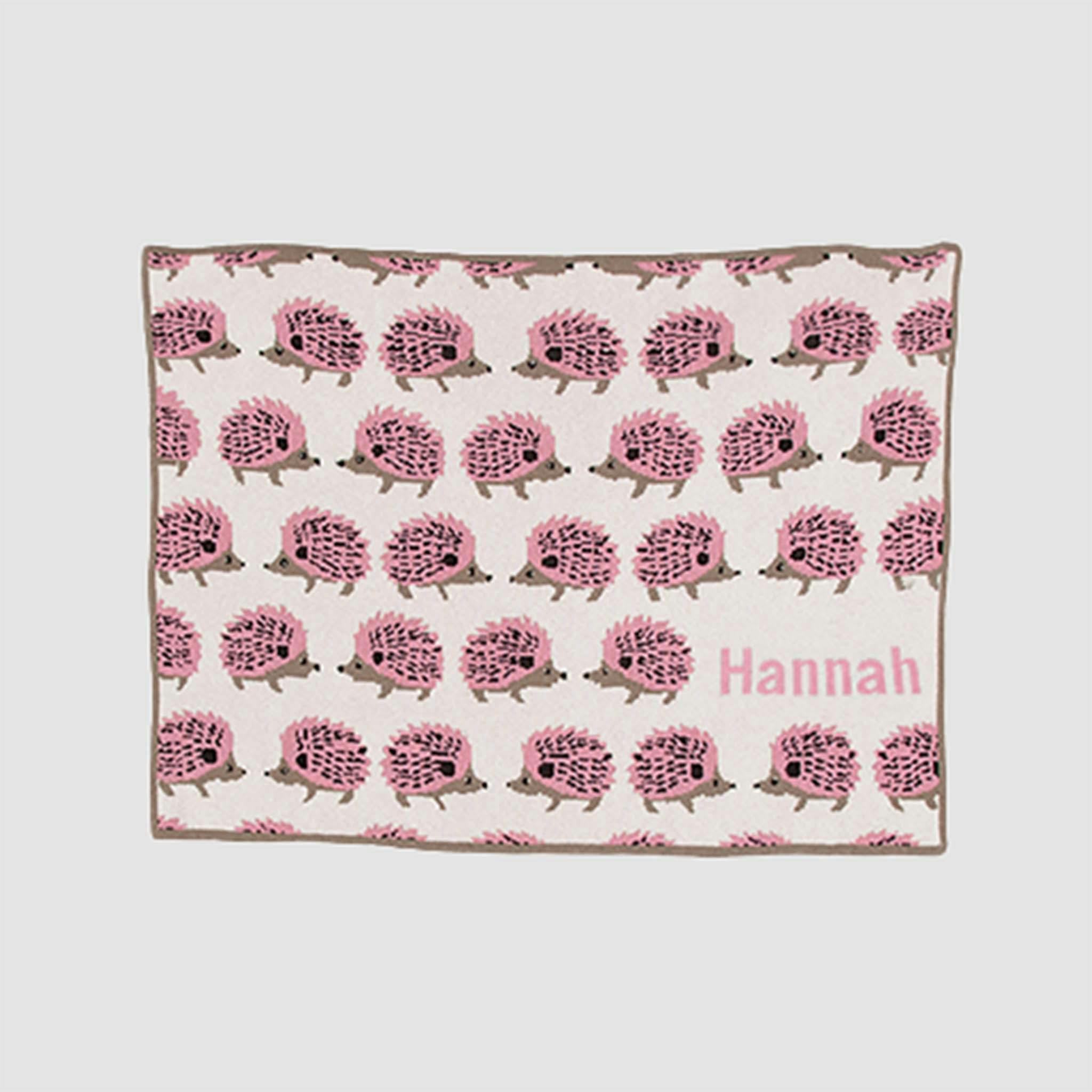 Monogrammed Baby Hedgehog Blanket