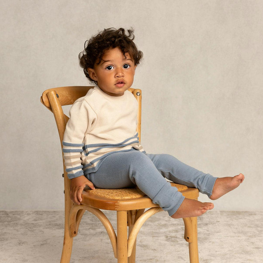 Raised Stripe Knit Set