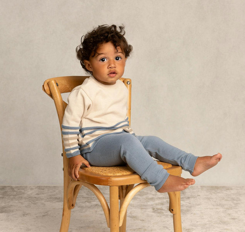 Raised Stripe Knit Set
