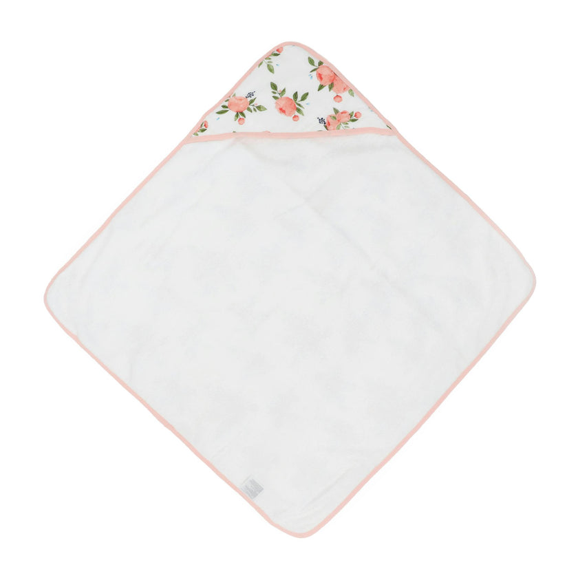 Infant Hooded Towel - Watercolor Roses
