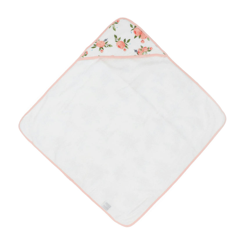 Infant Hooded Towel - Watercolor Roses