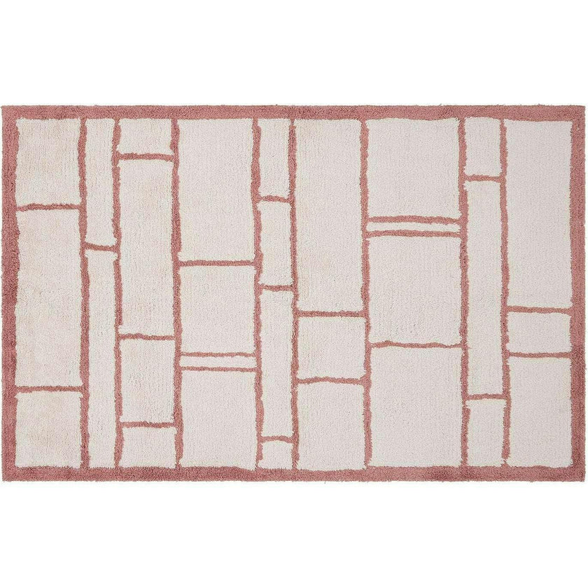 Windowpane Washable Organic Cotton Area Rug