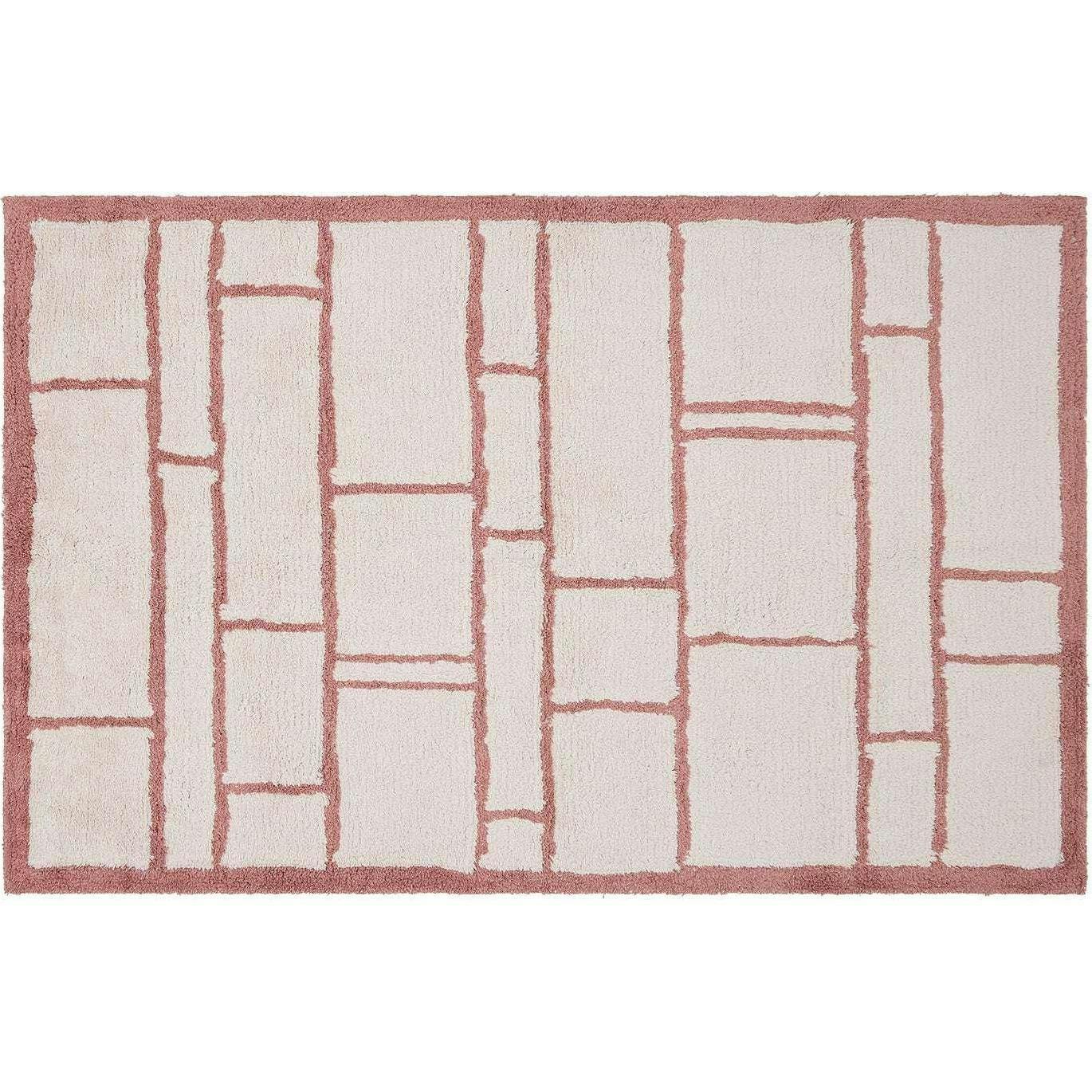 Windowpane Washable Organic Cotton Area Rug