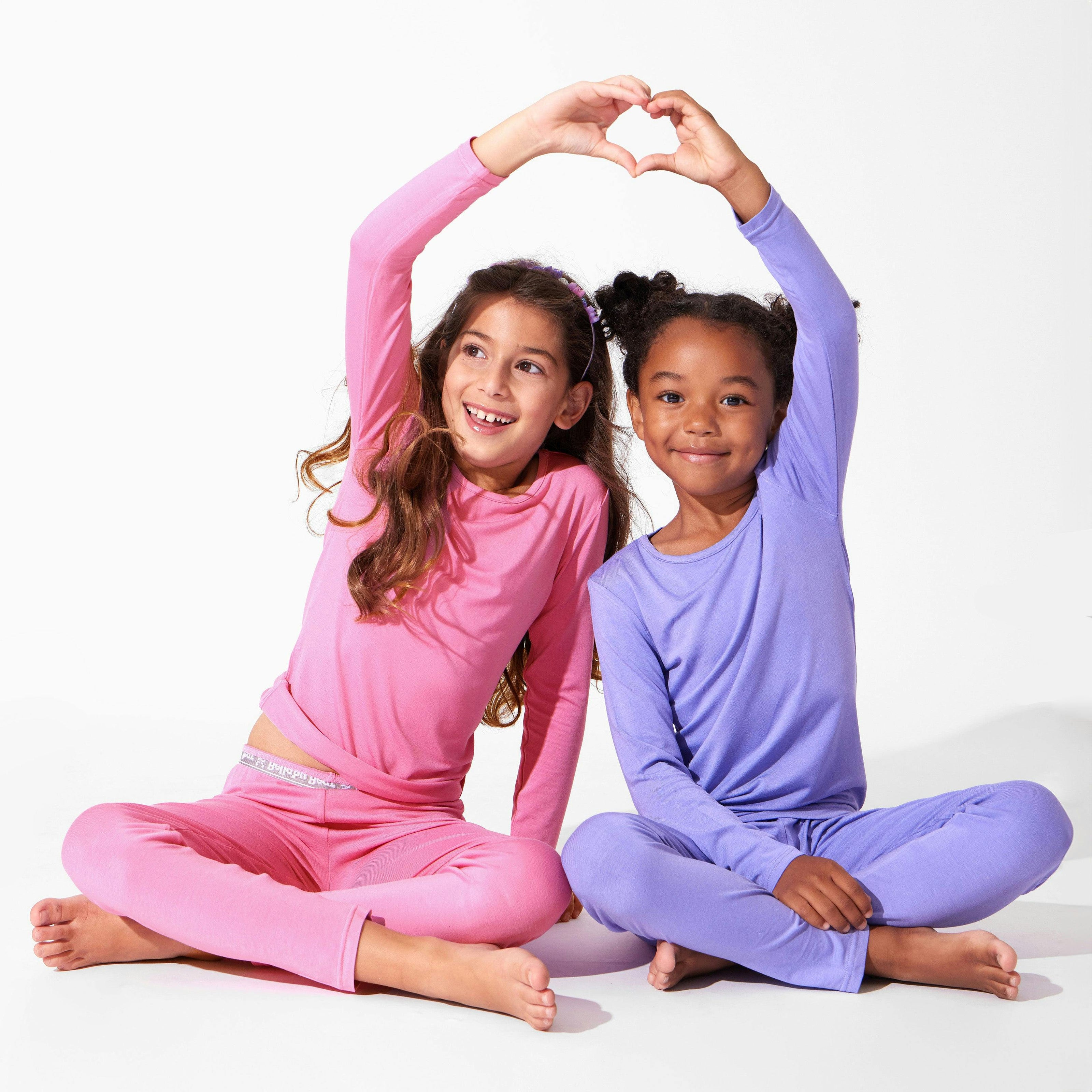 Bubblegum Pink Bamboo Kids Pajamas