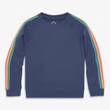 Kids sweatshirt with rainbow trim