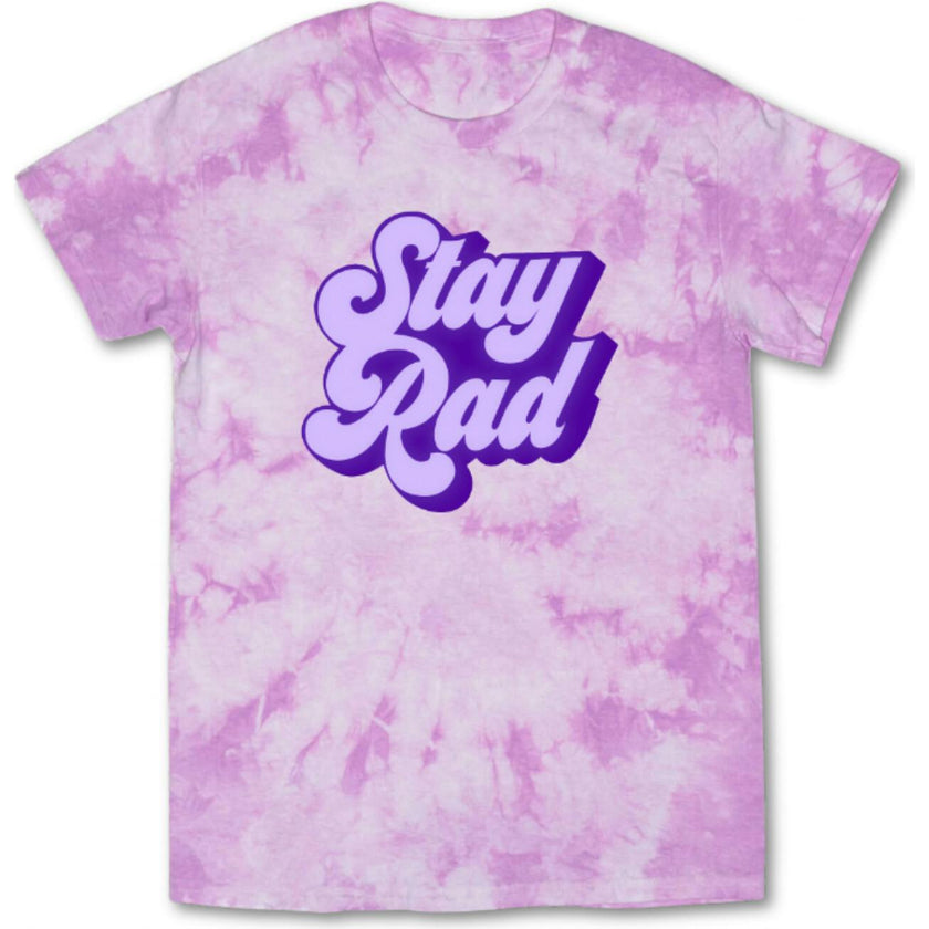 Stay Rad Tie Dye Tee, Purple