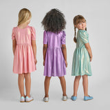 Girls Lame Laurie Dress - Ice Blue