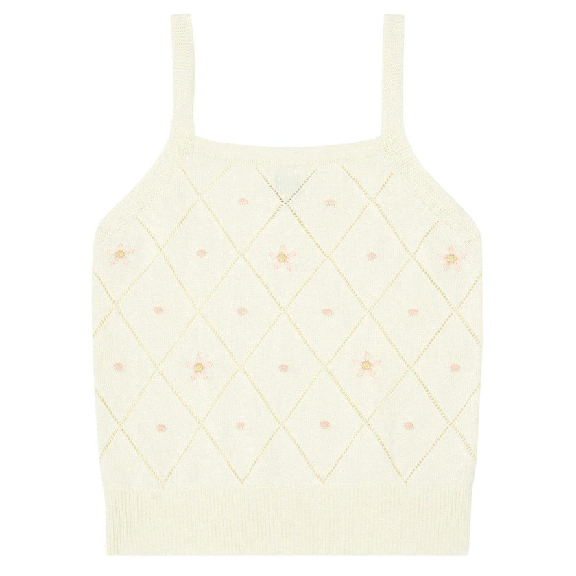 BONTON Tiny Flowers Lilli Knit Tank Top