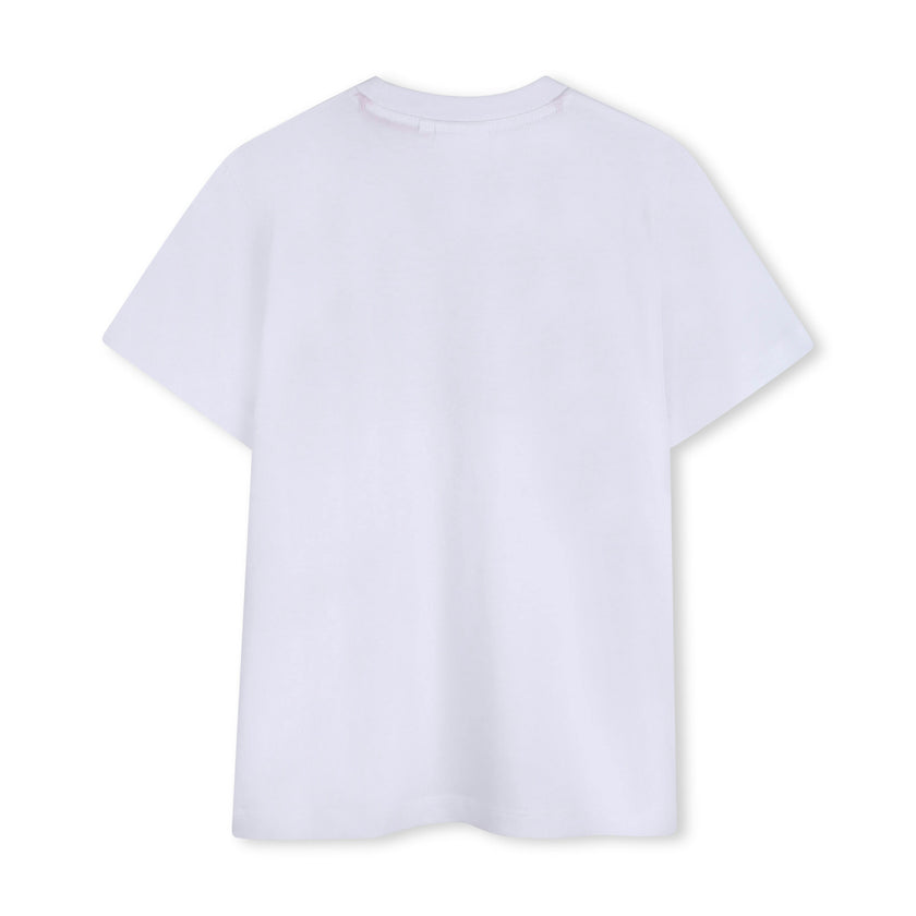 Boys White Mini Me White Logo T-Shirt