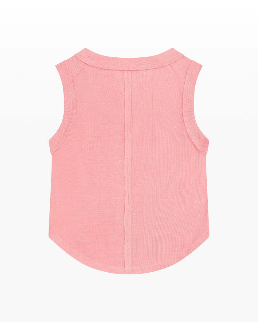 Ribbed Exposed Seam Tank Top
