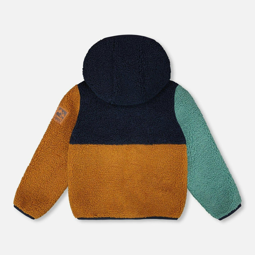 Sherpa Jacket Navy Colorblock